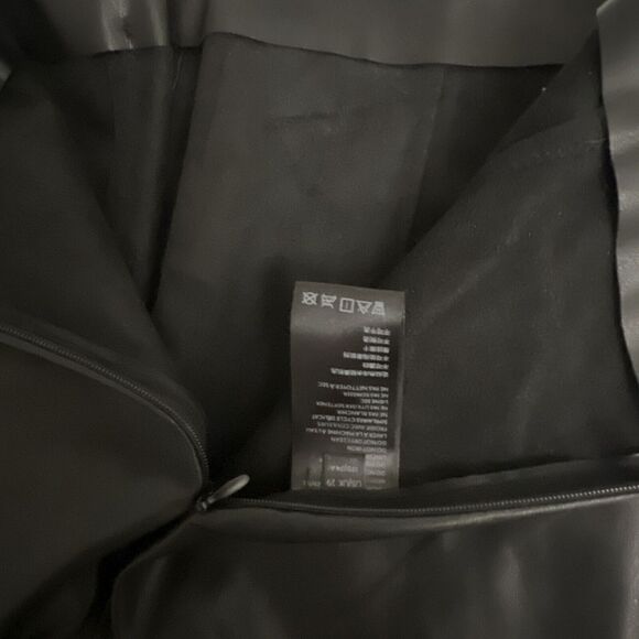 Free People Womens Sz 29 Black Faux Leather Spitfire Stacked Skinny Leggings - Picture 11 of 11